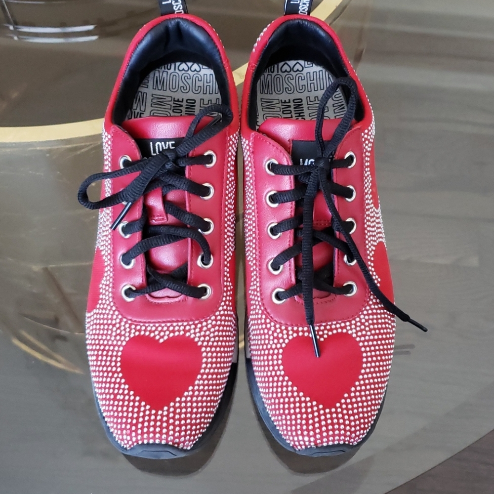Hard to find heart studded athleisure shoes
